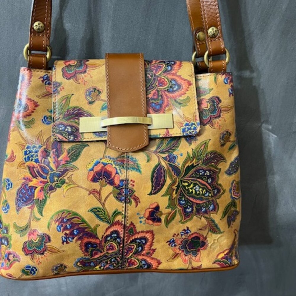 Patricia Nash Larone Shoulder Bag *New* Tan Floral French Tapestry Design - Picture 10 of 11